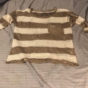 FINAL -Boston Proper Half Sleeve Sparkly Sweater S